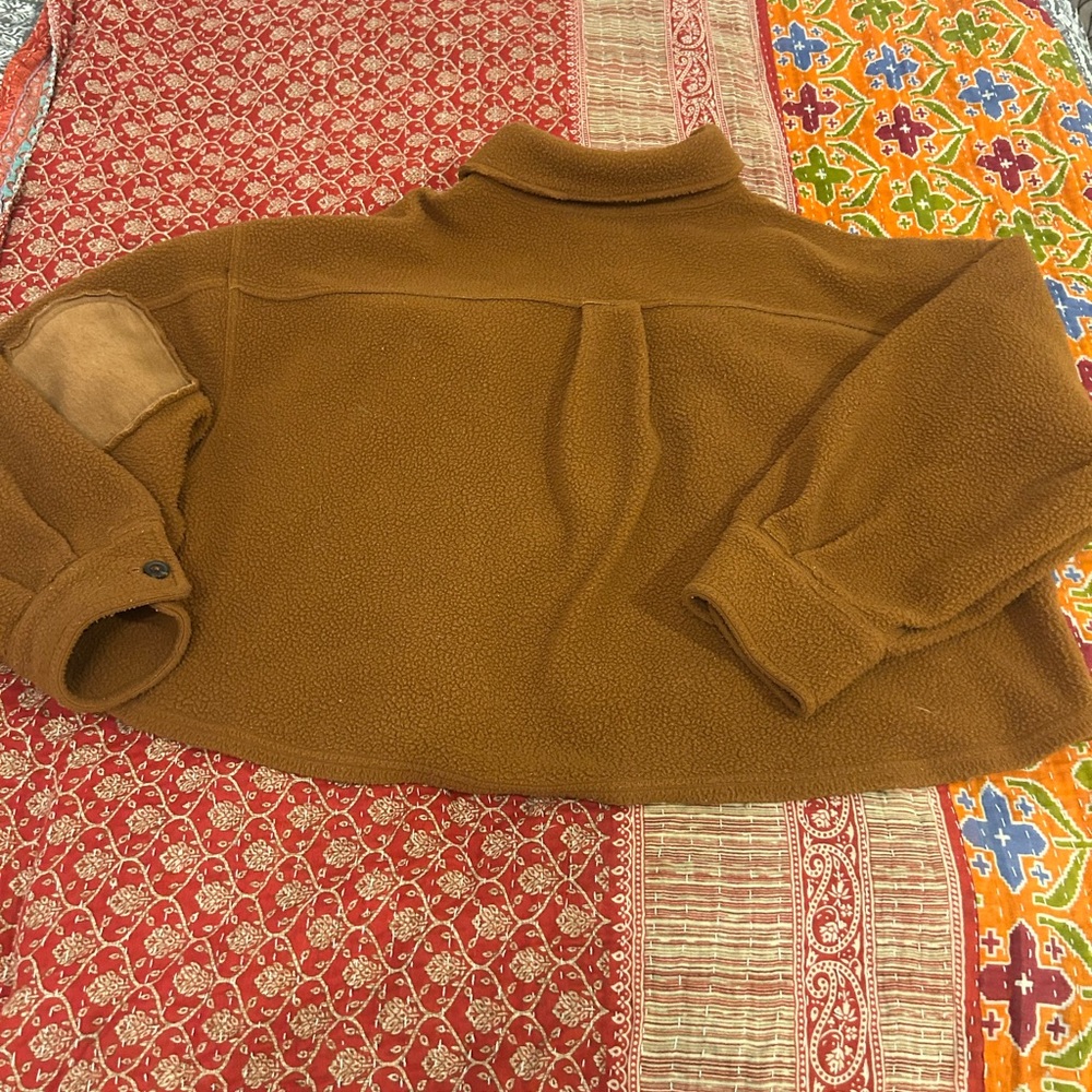 Women’s Boxy Free People Brown Teddy Jacket - Picture 2 of 8